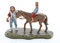 Moranduzzo Mann mit Kind auf Pferd für 6 cm Krippe Maßstab 1:32 – MINI 6 – Unzerbrechliche Figur, Stil '700, Handbemalt, Bildhauer M. Landi, Hergestellt in Italien