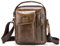 Herren Sling Bag Tasche Leder, BULLCAPTAIN echtes Leder Schultertasche Hochformat Umhängetasche Brusttasche Rucksack zum Wandern, Radfahren, Reisen, Freizeit oder Multipurpose Täglichen Tasche Braun