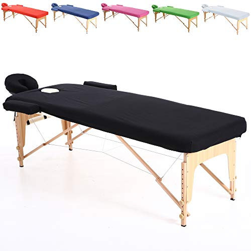 Beltom® Baumwollüberzug für Massageliege 195 x 70 cm. - Schwarz