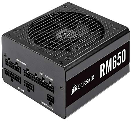Corsair Serie RM, RM650, 650 W, Certificado 80+ Gold, Fuente de alimentación Totalmente Modular, Modo de Espera Moderno (CP-9020194-NA)