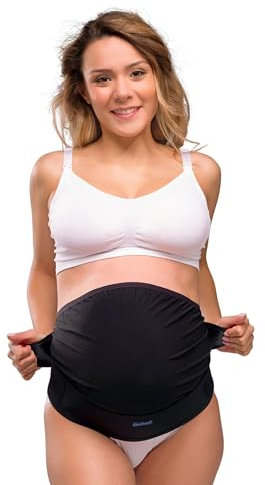 Carriwell Ceinture de Soutien Grossesse Deluxe Réglable | Ceinture de Soutien Abdominale Élastique & Respirante | Soulage les Douleurs Lombaires | Confortable, S’adapte à l’Évolution du Ventre | S/M