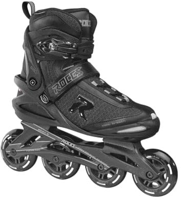 Roces Herren ICON Inline-Skates, Black-Dark-Charcoal, 42