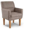 CAVADORE Diningsessel Kira / Polstersessel für Küche, Esszimmer oder Wohnküche in Lederoptik / Passend zur Küchengarnitur Kira / 66 x 96 x 71 / Hochwertiges Mikrofaser: Beige