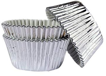 Silver Foil Cake Muffin Baking Cases x 60