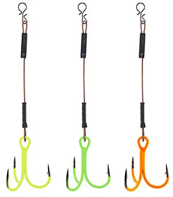 Balzer Shirasu 1x7 UV Stinger Rigs mit Clip - 3 Stingerhaken, Länge/Hakengröße:11.5cm / Gr. 1