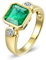 Bishilin Gold Ring 750 Damen mit Diamant 1.85ct Smaragd, Trauringe Nickelfrei Verlobungsring Gold mit Diamant Gr.62 (19.7)