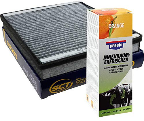 QR-Parts Set 85558161 SAK 200 157127 SCT Innenraum-Filter 200+Presto Fresh Orange Duft