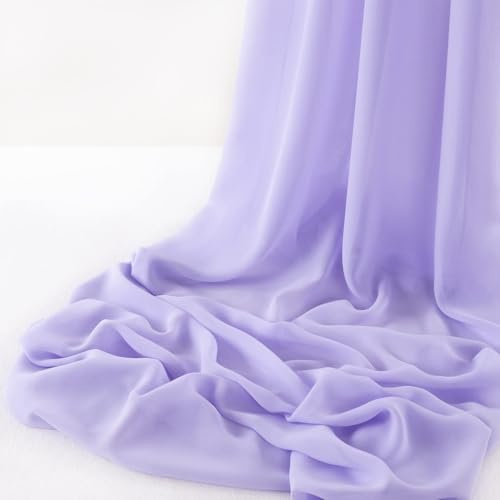 MLMW Chiffonstoff pro Yard durchscheinender Stoff zum Drapieren von Hochzeitshintergründen
