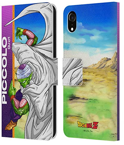 Head Case Designs Officially Licensed Dragon Ball Z Piccolo Saiyan Arc Characters Leather Wallet Case Compatible With Apple iPhone XR