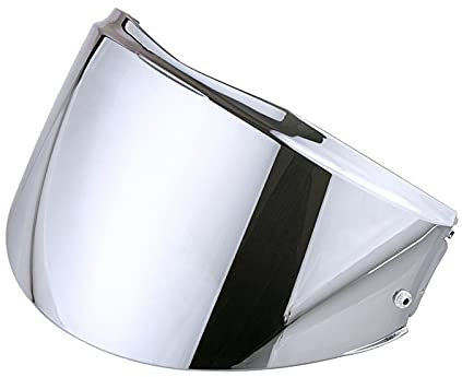 Visiera del casco, Compatibile Con L-S-2. Valiant Caspetto Visiera Del Casco Smoke Rainbow Silver Original Extra Lens Shield Compatibile Con L-S-2 FF399. Modello Con Fori Di Patch Anti-fog ( Color : S