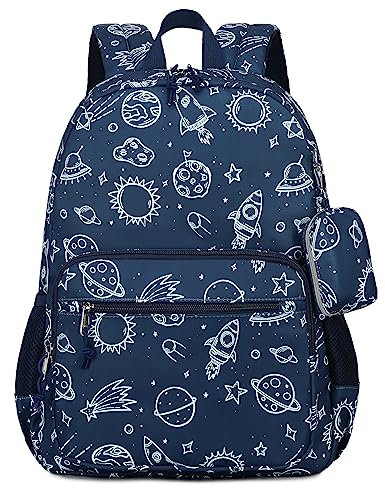 mygreen Rucksack für Kinder, Mädchen, niedliche Muster, bedruckt, 29 x 39,9 x 13 cm, Rocket Navy Blue, 14 inch Laptop, Traditionelle Rucksäcke