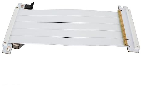VBESTLIFE PCIE 4.0 X16 Riser-Kabel, Grafikkarte 180 Grad GPU-Verlängerungskabel für RTX 4090 4080 4070 4060, für RX7900 XT7800 XT7700 XT7600 7500 (Weiss)