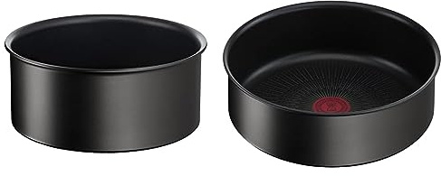 Tefal Ingenio Eco Resist Casserole 20 cm (3 L), Empilable, Induction, Antiadhésif sûr, Cuisson saine, Saisie parfaite, Fabriquée en France L3973002 & Ingenio Eco Resist Sauteuse 24 cm, Empilable