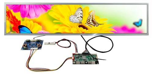 VSDISPLAY 71,1 cm 28 Zoll 1920 x 360 DV280FBM-NB2 51-polig 700nit hohe Helligkeit IPS LCD Bildschirm und USB-SD-Karte LVDs Treiberplatine,Multimedia-Unterstützung MP4