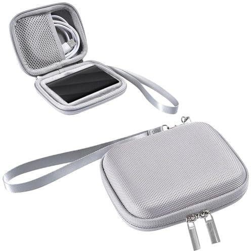 Buziba Funda de transporte para disco duro Samsung T9 portátil externo SSD duro EVA funda protectora de almacenamiento bolsa de viaje (gris)