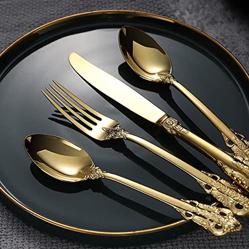 Set Posate, Servizio Posate per 9 Persone, 36 Pezzi. Set di posate di lusso, set di posate lucidate a specchio, eleganti posate da tavola per cene domestiche/importanti CQ6