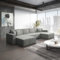 Fun Möbel Wohnlandschaft Schlafsofa Sofa Conor Premium (Poso Hellgrau)
