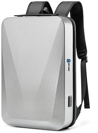 Sac à Dos Ordinateur Portable 16 | Bagage Cabine Avion 32L | Antivol Imperméable Extensible avec Port USB | Sac Voyage Affaires Homme Femme | BMTJ BAGS (Argent)