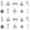 Ornazy 50 pcs 10 Styles Craft Supplies Antique Silver Dog Charms Dog Bone Paw Print Pet Charms for DIY Necklace Bracelet Jewellery Making Findings