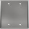 ELEGRP 2-Gang-Blind-Edelstahl-Wandplatte, Metall-Blind-Steckdosenabdeckung, Standardgröße 11,4 cm H x 4,56 L, Frontplattenabdeckung für ungenutzte Steckdosen/Schalter, farblich passende Schrauben im