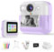 Kids Camera Instant Print, Christmas Birthday Gifts for Girls Boys, 1080P Video Toddler Children Digital Print Camera with 32GB Card, Portable Kids Toys for Girls Age 3 4 5 6 7 8 9 10 Purple