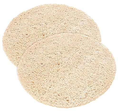 DECHOUS 2st Luffa Matte Untersetzer Für Couchtisch Bar-untersetzer Seifenstücke Mit Teesieb Makramee-untersetzer Reisekessel Untersetzer Für Autotassen Großer Untersetzer