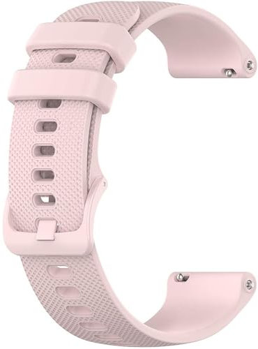 LinnaLove Silikon-Ersatzarmband mit Schnellverschluss für Smartwatch und ID-Armbänder, 16 mm - 20 mm, Pink, 16