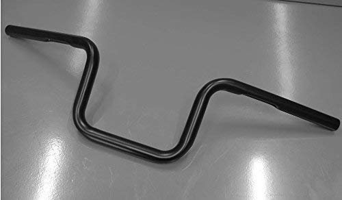 Gzm guidon apehanger bad bas 1 (25mm) noir universel pour moto Compatible avec Harley Davidson custom bobber chopper