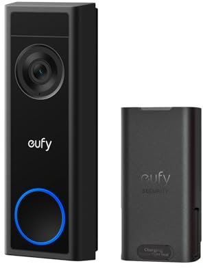 eufy Video Doorbell C31, Extra Rechargeable Battery Pack,2K FHD, Dual Power Options, Live Video Call, 24/7 Recording, Human and Motion Detection, HomeBase S380 Compatible, No Monthly Fee