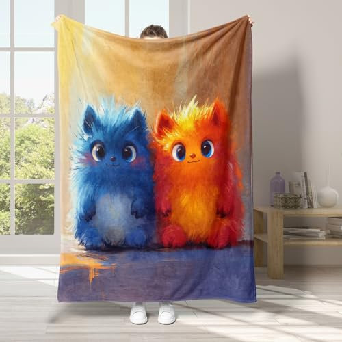 Tier Kuscheldecke Flauschig 3D, Drucken Flanelldecke, Weiche Warme Couchdecke, Wohndecke Warm Aus Mikrofaser, Sofadecke Für Bett Sofa Schlafzimmer Büro 150x130cm