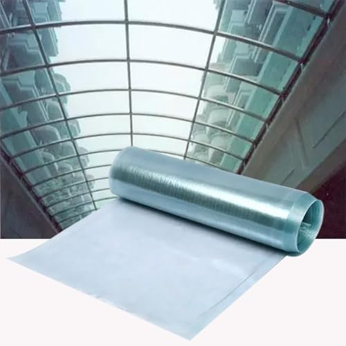 Rouleau de tôle de toit transparente en polycarbonate résistant aux UV de 0,8 mm, panneaux de serre en polycarbonate pour solarium extérieur, pergola, patio, gazebo, poulailler(Size:1*10m/3.28*32.8ft)