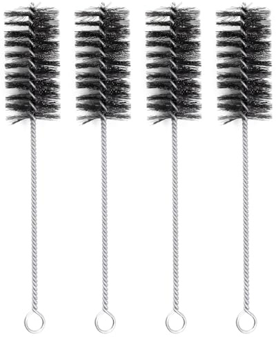 4 Stück Ofenrohrbürste Ø 40 mm Reinigungsbürste, Kaminbürste Schornsteinbürste Kaminbesen Rohrbürste Universal Kaminreiniger Schornsteinbesen Kesselbürste Für Reinigen Schornsteinen, Kessel, Pipeline