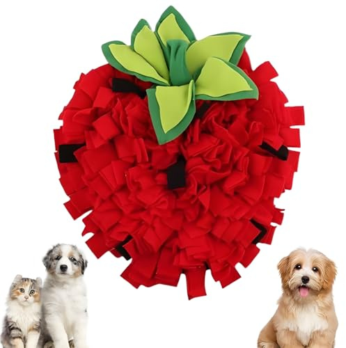Snuffle Mat for Dogs, Dog Snuffle Mat Puppy Mats Red Felt Natural Foraging | Skills Interactive, Dog Toys, Slow Feeding Puppy Training Felt, snuffle mat for puppies, puppy snuffle mat