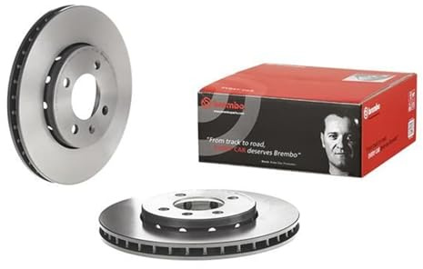 2X Brembo Bremsscheiben 256mm Innenbelüftet vorne | 09.B975.11 Kompatibel mit Citigo (NF1),E-Citigo (NE1),Load Up! (121, 122, BL1, BL2),Mii (KF1, KE1),UP! (121, 122, BL1, BL2, B