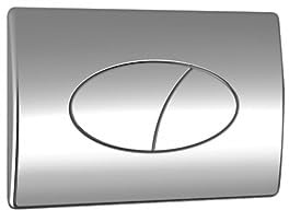 ATHROOMS Storr Curved Dual-Flush Flushing Plate Chrome, Wall-Mounted, ABS Construction, 1 in Pack