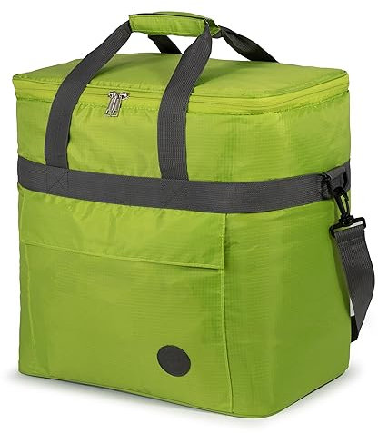 outdoorer große Kühltasche Cool Butler 40 - grüne Faltbare Thermotasche 40 l für Ausflüge, geräumige Isoliertasche