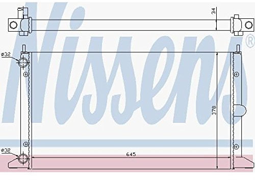 NISSENS Kühler Motorkühlung Kühler Wasserkühler Motorkühler Netzbreite 378mm Netzlänge 646mm Netztiefe 34mm 63993