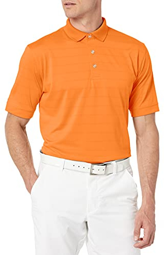 Callaway Men's Golf Short Sleeve Pique Open Mesh Polo Shirt, Carrot, 3X-Large