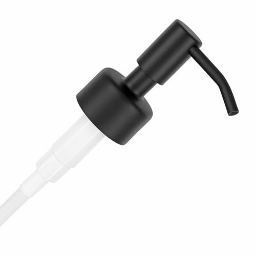 ALTGLAS Dispenser di Sapone 'Budapest' - Pompa in Acciaio Inox per Dosatore Liquido Ricambio o per Upcycling da Bottiglie Usate (Nero)