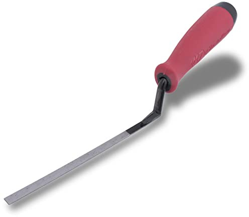 MARSHALLTOWN QLT Tuck Pointer, 6 1/2 x 1/4 Inch, Soft Grip Handle, Tuck Pointing Trowel for Brick and Mortar Joints, TPSG614
