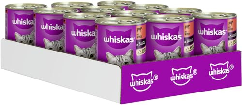 MARS Whiskas – Adult 1 + avec bœuf et Foie en Sauce – 12 x 400 g