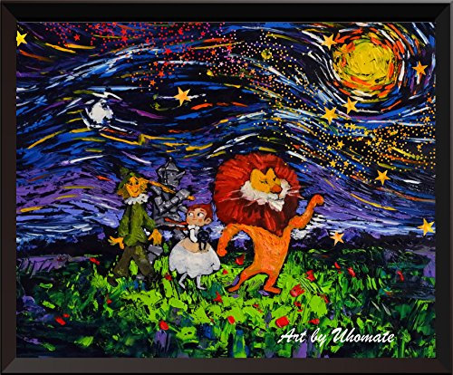 Uhomate The Wizard Of Oz Vincent Van Gogh Sternennacht Poster Home Leinwand Wandkunst Kinderzimmer Dekor Wohnzimmer Wanddekoration A030 (8 x 10)