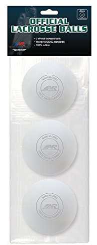 A & R Sports Offizieller Lacrosse Balls, Official Lacrosse Balls 3-Pack White, weiß