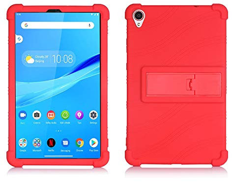 RLTech Hülle für Lenovo Tab M8, TPU Flexibel [Anti-Kratzer] [Kratzfest] Schutzhülle Silikon Case mit Stand Funktion für Lenovo Tab M8 TB-8505F/TB-8505X 8 Zoll, Rot
