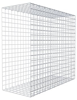 GABIONA Anbau-Gabione Typ2 eckig, Maschenweite 5 x 5 cm, Tiefe 40 cm, Gabione 100 x 90 x 40 cm (L x H x T), C-Ring