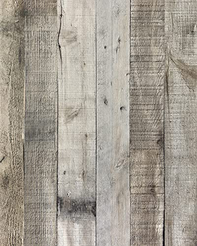 Wood Wallpaper Wood Peel and Stick Wallpaper 17.7”x 118.1”Wood Self Adhesive Removable Wall Decorative Barn Wood Wallpaper Faux Wood Look Paper Vintage Wood Panel Wallpaper Vinyl Film Wood Wallpaper