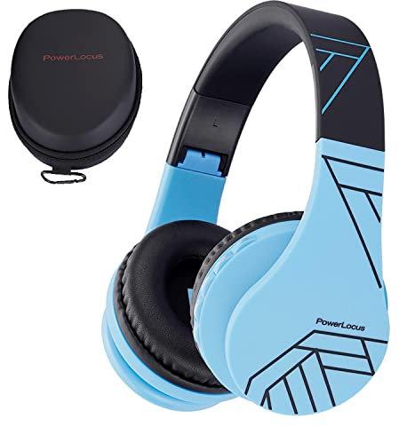 PowerLocus Bluetooth Kopfhörer Kinder, Kinderkopfhörer Over-Ear mit 85dB Lautstärkebegrenzung, Faltbar, Bluetooth 5.3, Micro SD, Kabellos und Kabel, Eingebautes Mikrofon für Handy/Tablet/Reise