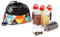 RoseFlower Pot d'assaisonnement Portable, Lot de 6 Pots À Épices avec Sac de Rangement - poivre, sel, Récipient à épices pour Voyage de Pique-nique au Barbecue en Camping en Plein Air -80/100ml