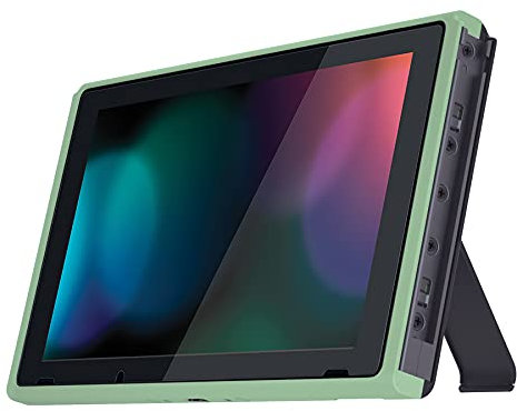 eXtremeRate Matcha Green DIY Housing Shell for Nintendo Switch Console, Replacement Faceplate Front Frame for Nintendo Switch Console with Volume Up Down Power Buttons - Console NOT Included