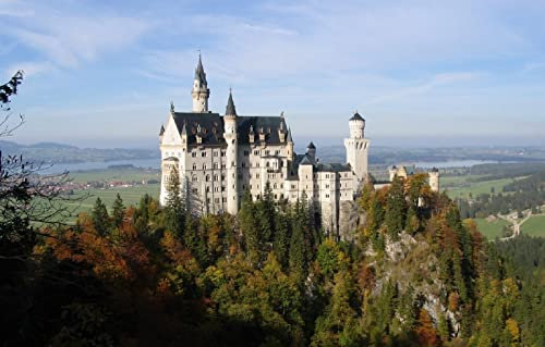 LHJOYSP Jungs Geschenke 3D Puzzle 1000 Teile Stadtbild Schloss Neuschwanstein, Deutschland 75x50cm